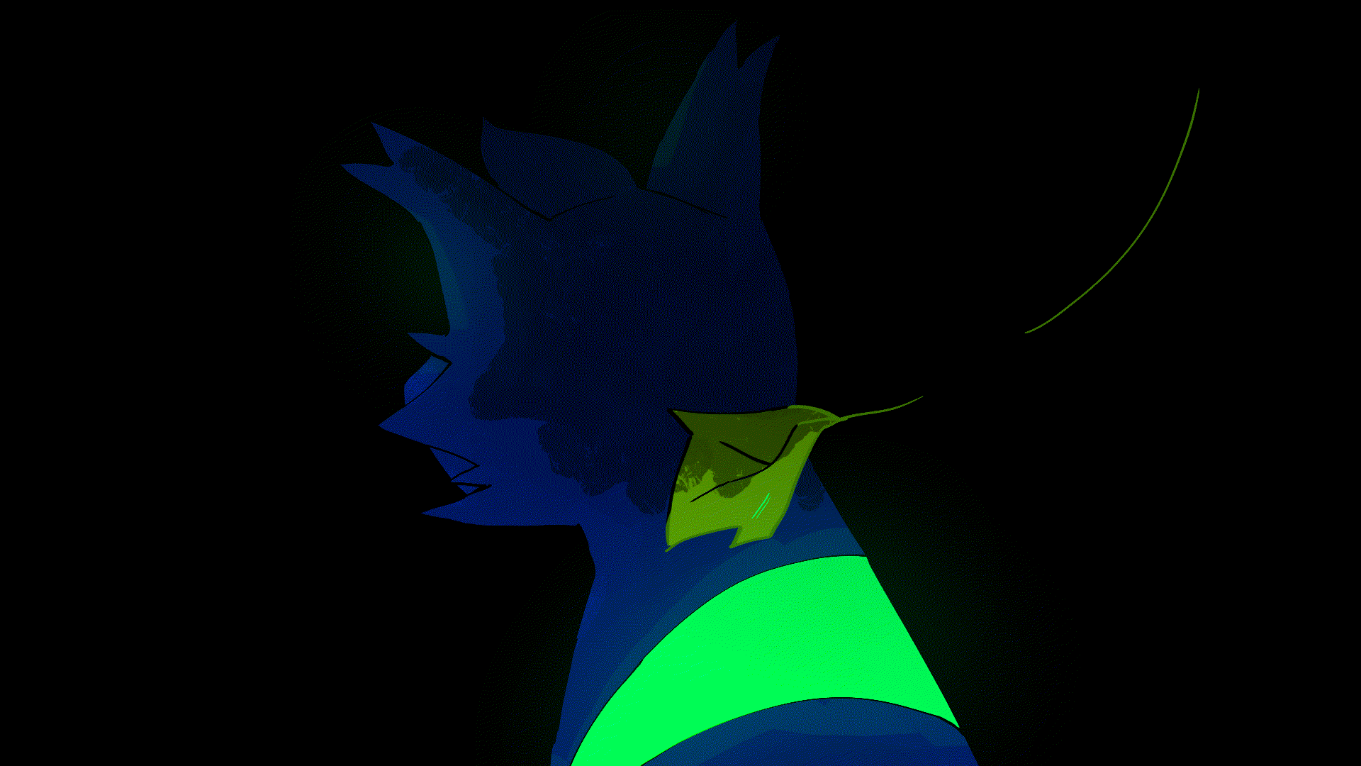 A leaf flutters past Lunar