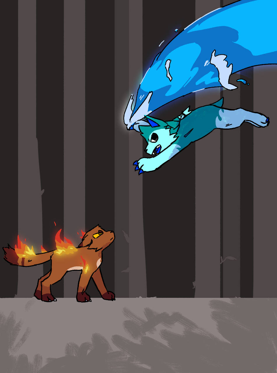 Aqua leaping at Wild